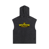 Snow Washed Boxy Hooded Tank Top