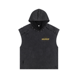 Snow Washed Boxy Hooded Tank Top