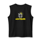 Wolfhouse Crown Muscle Tank — Graphic Wolf King Tank Top