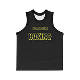 Wolfhouse Boxing Basketball Jersey — Black King Wolf Graphic
