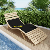 Wolfhouse Crown Beach Towel — Black Graphic Wolf Design