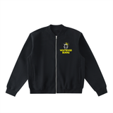Essential Zip-Up Fleeced Varsity Jacket